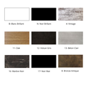 TWICE EXPO Coiffeuse Centrale avec Image, miroir et tablette - - Nuancier, palette de couleur 1- Malys Equipements