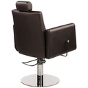 RAY Fauteuil Barbier et de Maquillage - marron dos profil - Malys Equipements