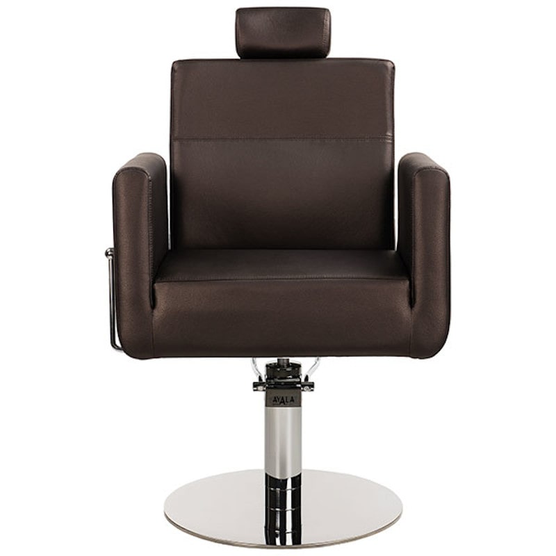 RAY Fauteuil Barbier et de Maquillage - marron face - Malys Equipements