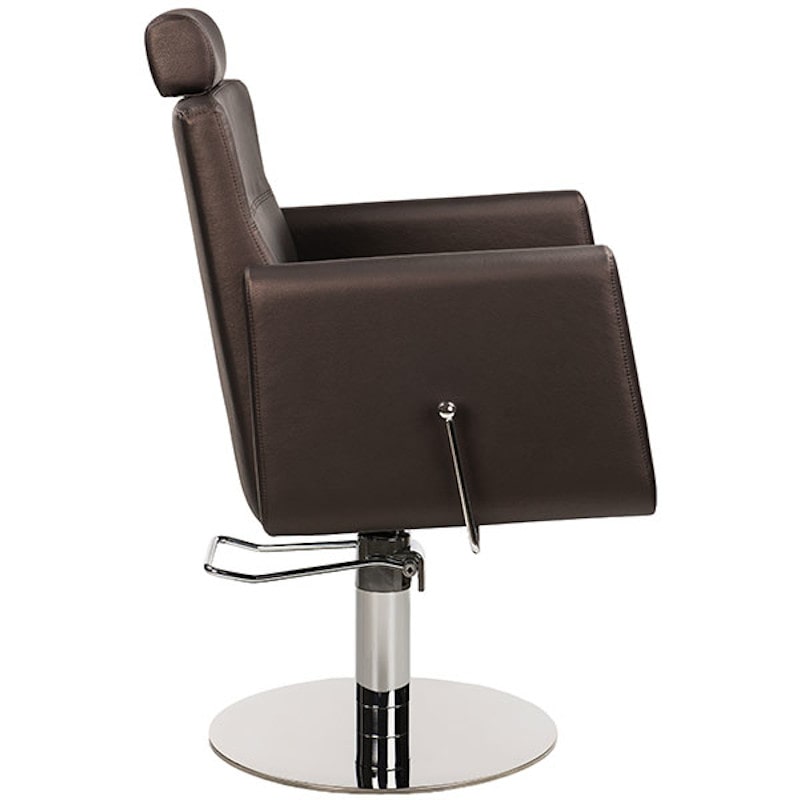 RAY Fauteuil Barbier et de Maquillage - marron latéral - Malys Equipements