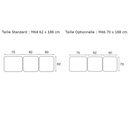 C3123 Table fixe 3 plans en bois Ecopostural - dimensions - Malys Equipements