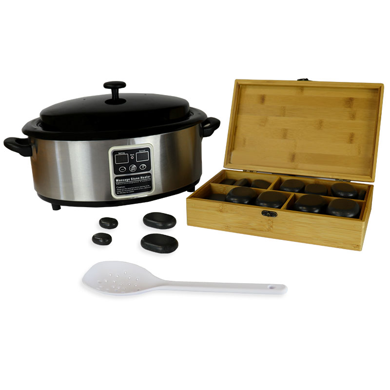 Kit 64 hete massagestenen en 6L-apparaat