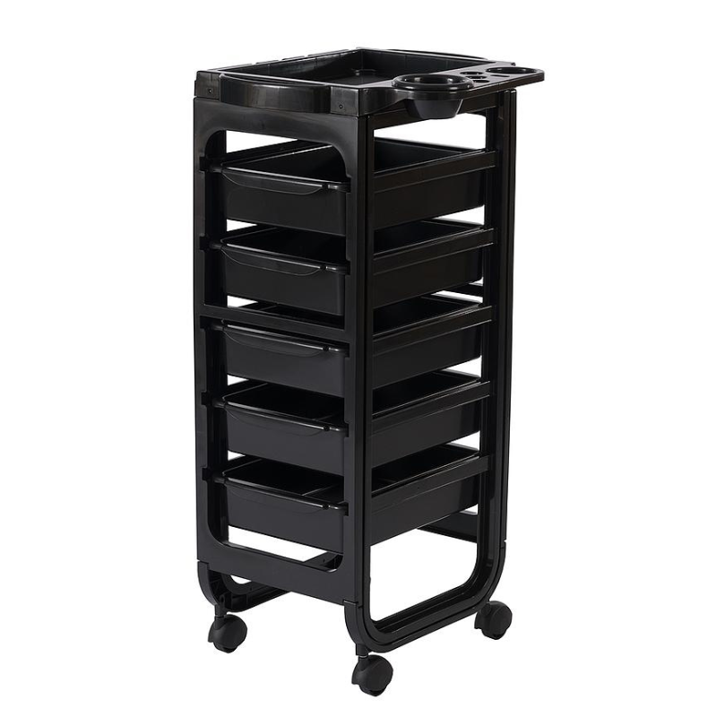 Comby coloring and storage cart - black