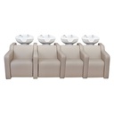  ALBA SOFA RELAX Lavacabezas 4 plazas  (Cuenca: Blanc, Couleur de revêtement: P3 - Crème)